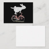 Cute Bunny Rabbit on Bike Cycling Bicycle Notitiekaartje (Voorkant / Achterkant)