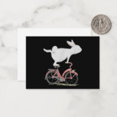 Cute Bunny Rabbit on Bike Cycling Bicycle Notitiekaartje (Voorkant / Achterkant in situ)