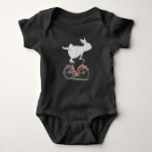 Cute Bunny Rabbit on Bike Cycling Bicycle Romper (Voorkant)