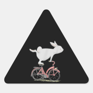 Cute Bunny Rabbit on Bike Cycling Bicycle Sticker