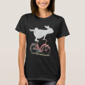 Cute Bunny Rabbit On Bike Cycling Bicycle T-shirt (Voorkant)