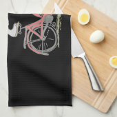 Cute Bunny Rabbit on Bike Cycling Bicycle Theedoek (Quarter Fold)