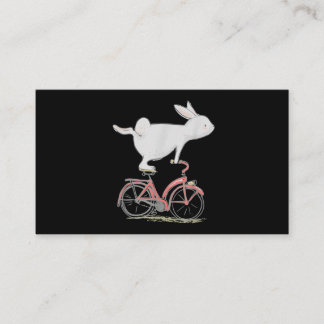 Cute Bunny Rabbit on Bike Cycling Bicycle Visitekaartje