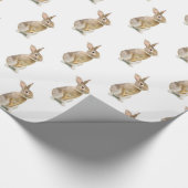 Cute Bunny Rabbit on White Cadeaupapier (Hoek)