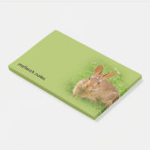 Cute Bunny Rabbit op de Golf Green Post-it® Notes (Schuin)