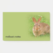 Cute Bunny Rabbit op de Golf Green Post-it® Notes (Voorkant)