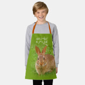 Cute Bunny Rabbit op de Golf Green Schort (Gedragen)