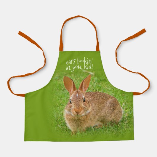 Cute Bunny Rabbit op de Golf Green Schort (Voorkant)