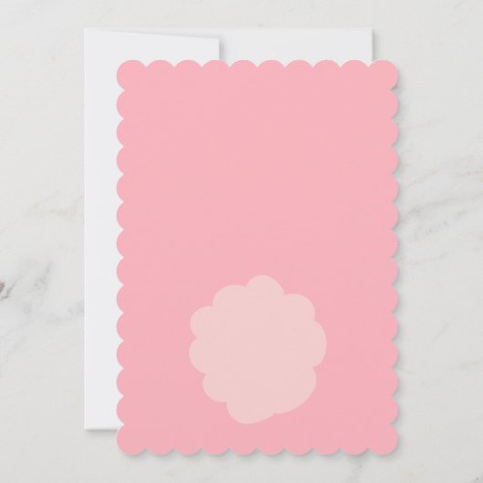 Cute bunny rabbit ors pink easter brunch egg hunte kaart (Achterkant)