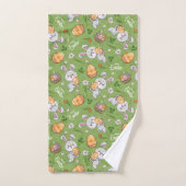 Cute Bunny Rabbit Pasen Bad Handdoek (Handdoek)