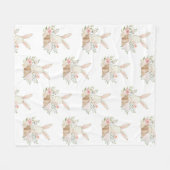 Cute Bunny Rabbit Pastel Pink Fleece Deken (Voorkant (Horizontaal))