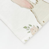Cute Bunny Rabbit Pastel Pink Fleece Deken (Hoek)