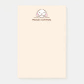 Cute Bunny Rabbit Peking boven Custom Name Post-it® Notes (Voorkant)