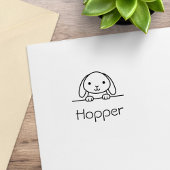 Cute Bunny Rabbit Peking Custom Name Rubberstempel