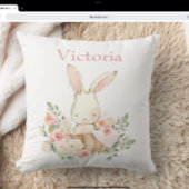 Cute Bunny Rabbit Personalized Modern Baby Kussen