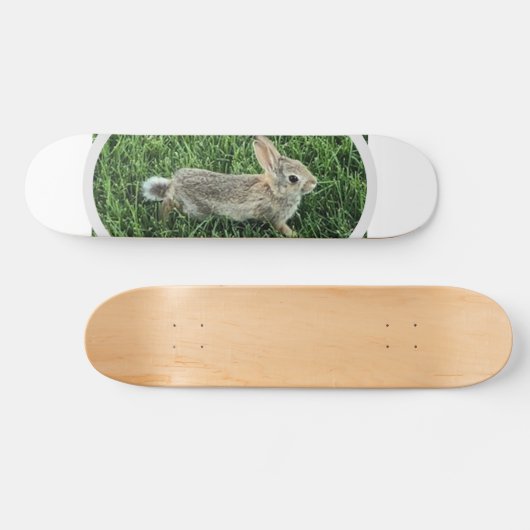 Cute Bunny Rabbit Persoonlijk Skateboard (Horizontaal)