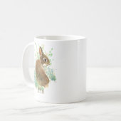 Cute Bunny Rabbit Pet Animal Custom Name Koffiemok (Voorkant links)
