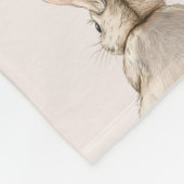 Cute Bunny Rabbit Pink Heart Tail Baby Shower Fleece Deken (Hoek)