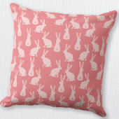Cute Bunny Rabbit Pink Pattern Kussen
