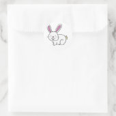 CUTE BUNNY RABBIT RONDE STICKER (Tas)