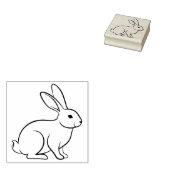Cute Bunny Rabbit Rubberstempel (Gestempeld)