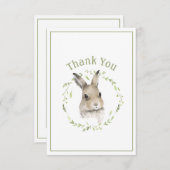 Cute Bunny Rabbit Simple Bedankt Card (Voorkant / Achterkant)
