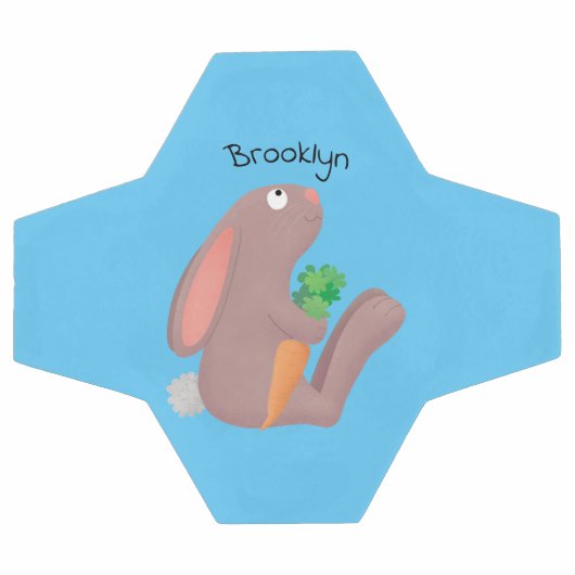 Cute bunny rabbit sitting with carrot cartoon voetbal (Enkel)