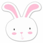 Cute Bunny Rabbit Sticker (Voorkant)