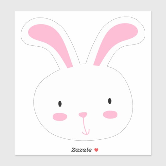 Cute Bunny Rabbit Sticker (Vel)