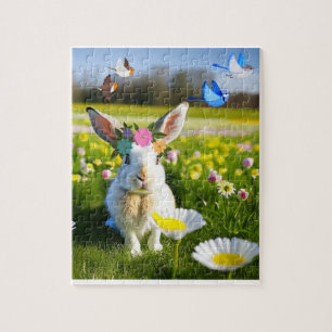 Cute Bunny Rabbit Summer Legpuzzel