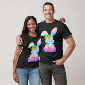 Cute Bunny Rabbit Tie Dye Bow Tie Easter Day Girls T-shirt (Unisex)