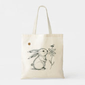 Cute Bunny Rabbit Tote Bag (Achterkant)