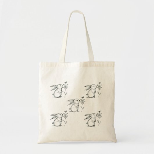 Cute Bunny Rabbit Tote Bag (Voorkant)