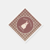 Cute Bunny Rabbit Waterverf Name Birthdaby Servet (Hoek)