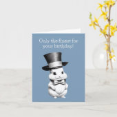 Cute Bunny Rabbit Wenskaart Kaart (Gele Bloem)