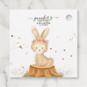 Cute Bunny Rabbit wildlife baby hello party Bedankjes Labels (Achterkant)