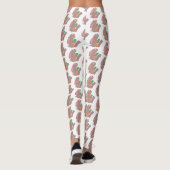 Cute bunny rabbit, zittend met wortelcartoon leggings (Achterkant)