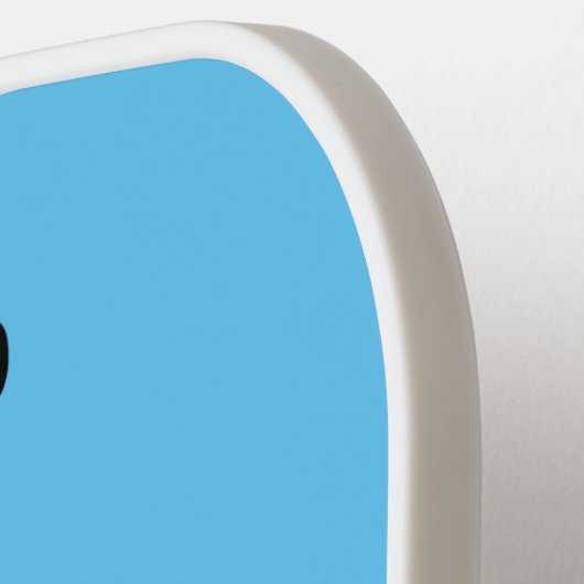 Cute bunny rabbit, zittend met wortelcartoon pickleball paddle (Links Detail)