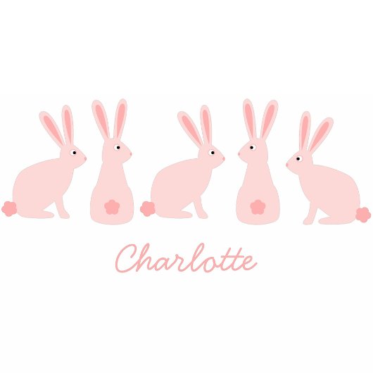 Cute Bunny Rabbits Pink Personalized Romper