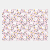Cute Bunny Rabbits Wrapping Paper Set van 3 (Voorkant)