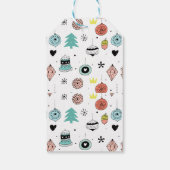 Cute bunny retro green  cadeaulabel (Achterkant)