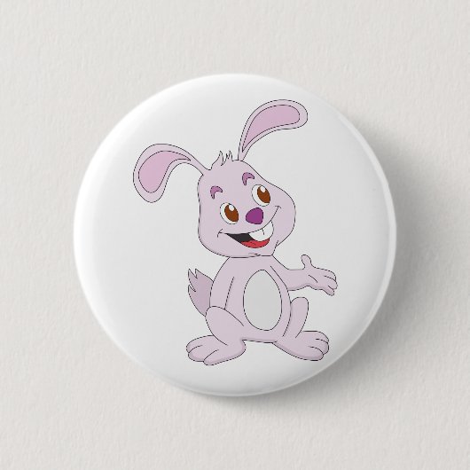 Cute Bunny Ronde Button 5,7 Cm (Voorkant)