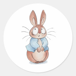 Cute bunny ronde sticker