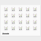 Cute bunny ronde sticker (Vel)