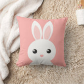 Cute bunny roze Sierkussen (Deken)