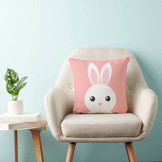 Cute bunny roze Sierkussen (Stoel)