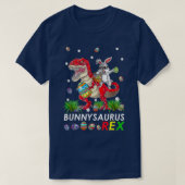 Cute Bunny saurus Rex T Rex Dino Dabbing Rabbit Ea T-shirt (Design voorkant)