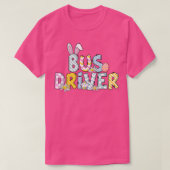 Cute Bunny School Bus Driver Life Happy Paasdag T-shirt (Design voorkant)