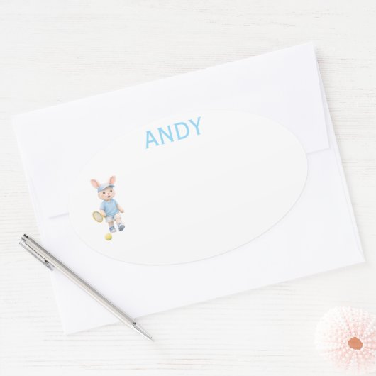 Cute Bunny School Name Label (Envelop)