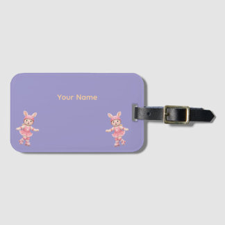 Cute Bunny School Name Label – Kids Back to School Bagagelabel